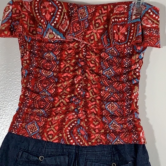 Rewind Denim Romper size XS strapless - Picture 6 of 8